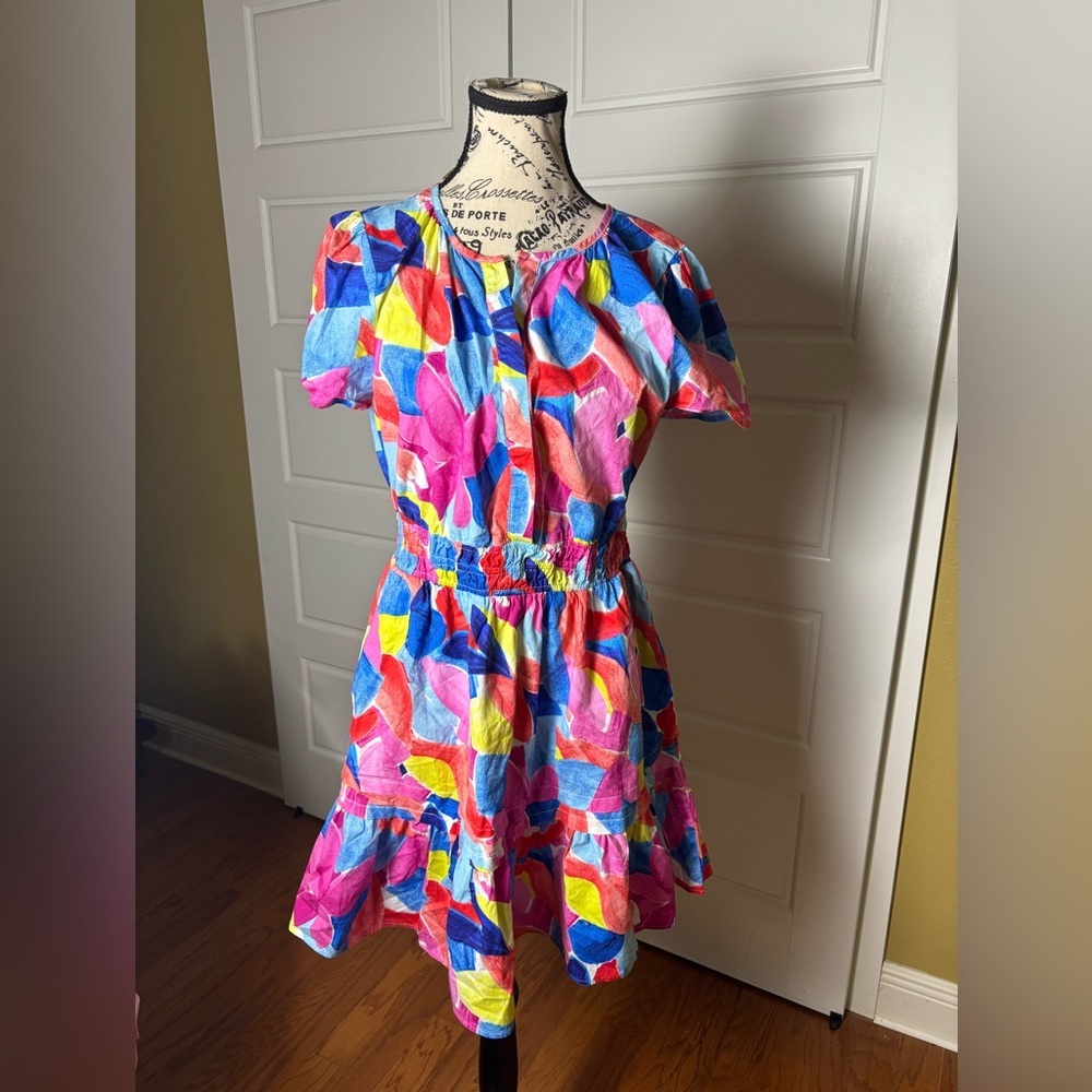 Rachel Zoe Colorful Cotton Blend Short Dress